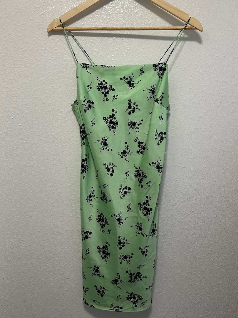 Topshop Mint Green Floral Mini Slip Dress